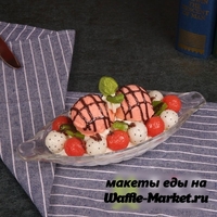Макет Мороженого на тарелке №2