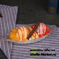 Макет Мороженого на тарелке №4